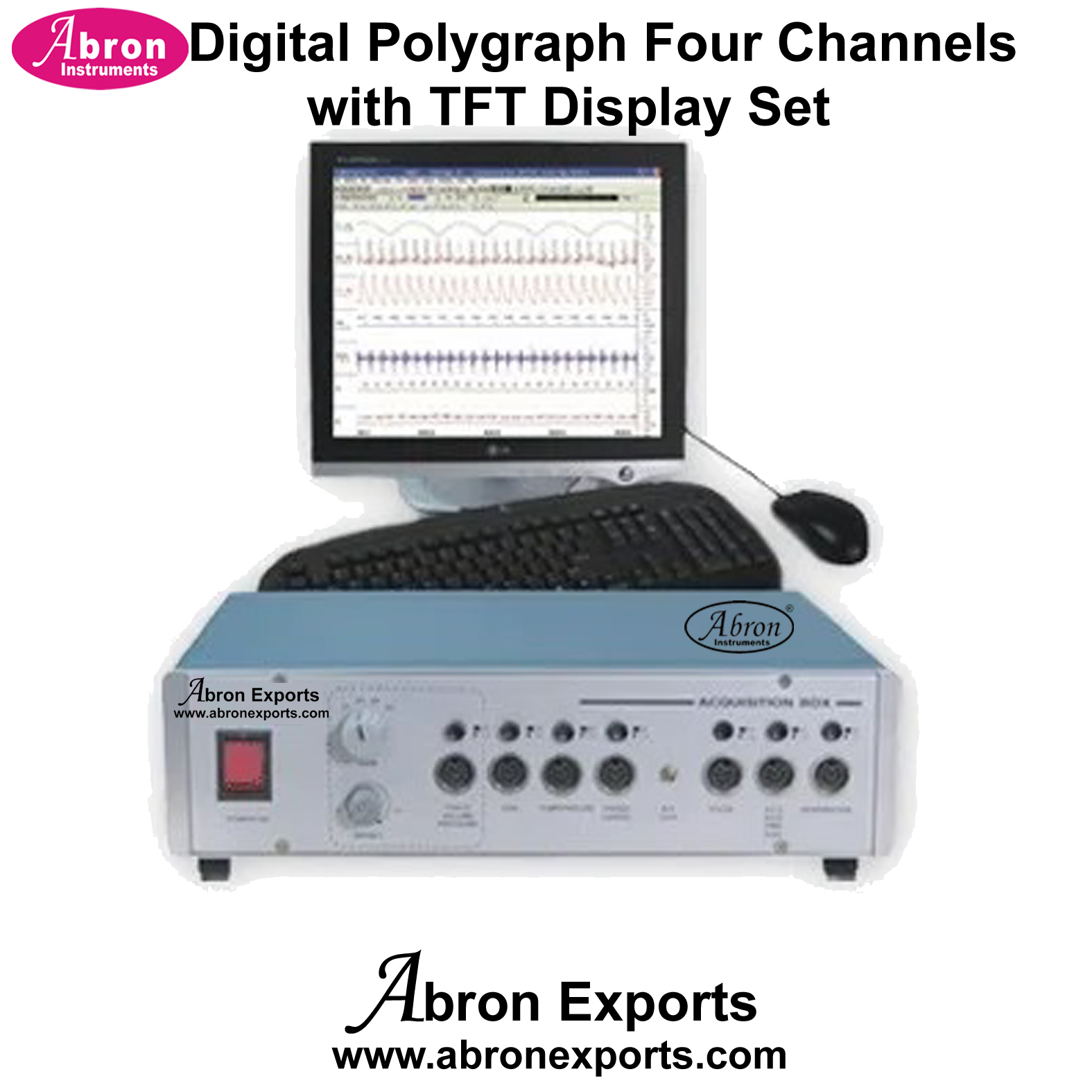 Polygraph Digital With 4 Channel With Software And Truth Lie Detector Use Your Laptop Abron ABM-2501P4 